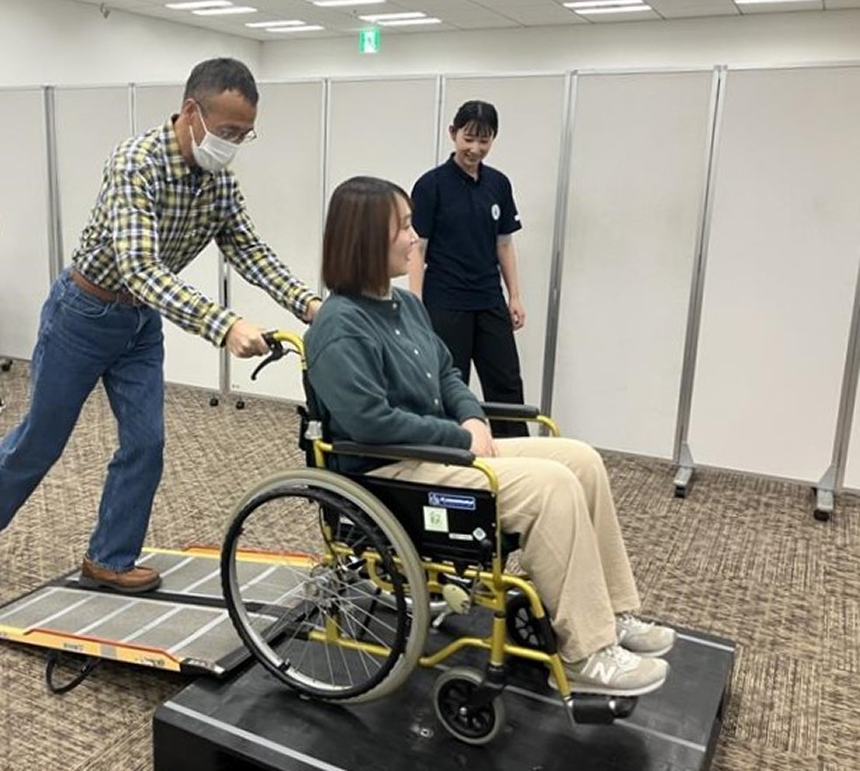 Scene from a wheelchair experience